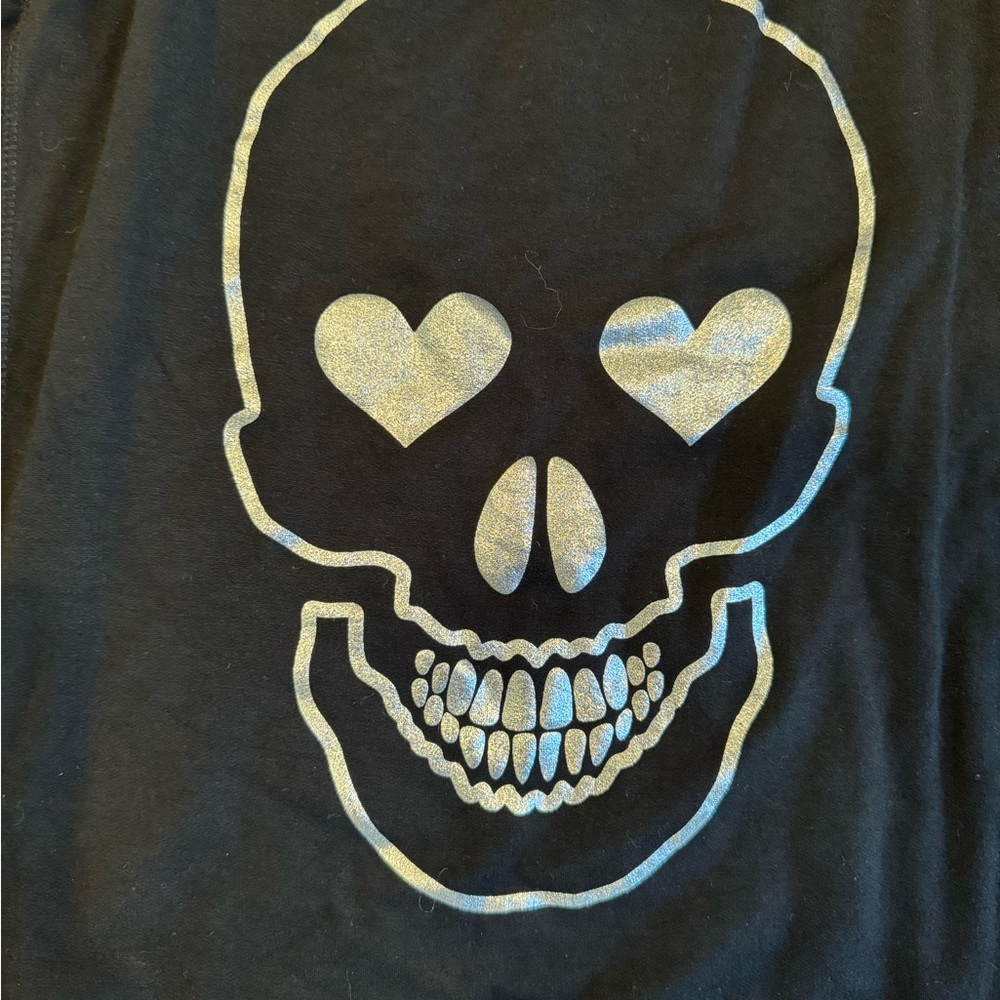 Terez cold shoulder skull sweatshirt
